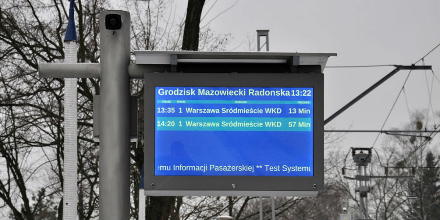 WKD startuje z nowym systemem informacji pasażerskiej - Grodzisk News