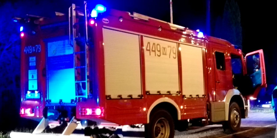 Wieczorny pożar w Ojrzanowie - Grodzisk News