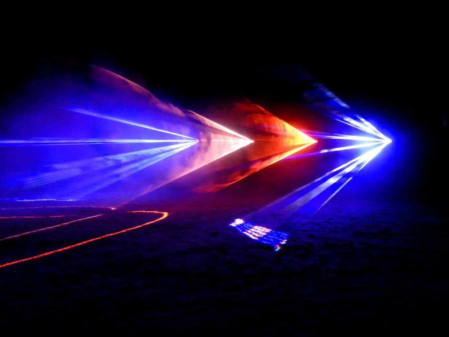 Inauguracja informacji pasażerskiej w świetle laserów - Grodzisk News