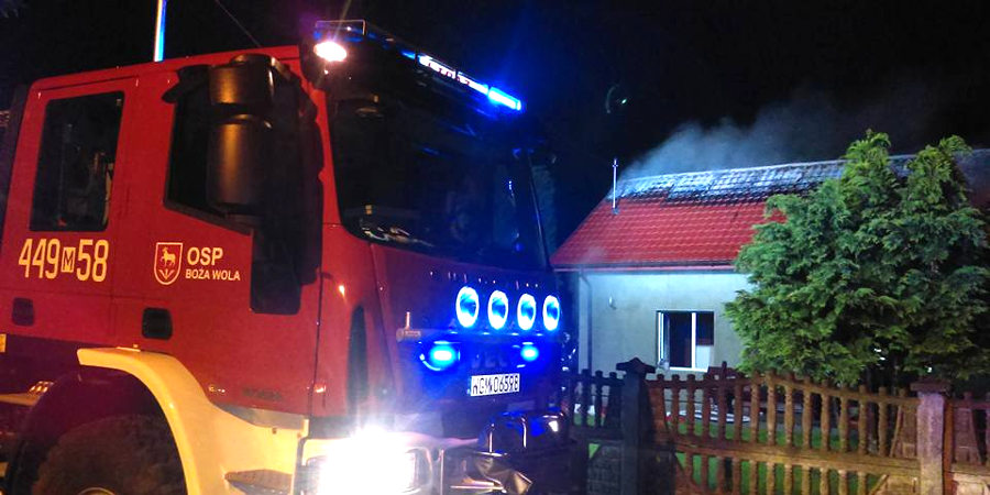 Nocny pożar budynku - Grodzisk News
