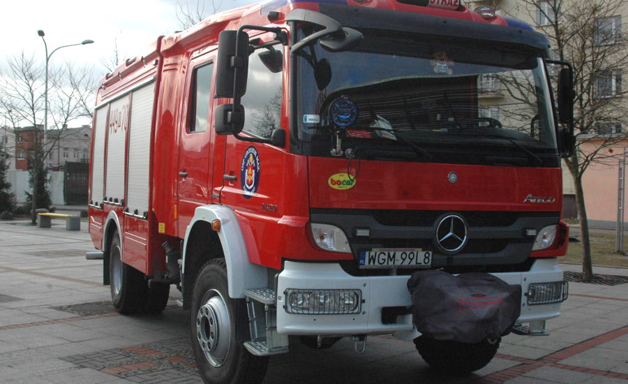 Poranny pożar w Kozerkach - Grodzisk News