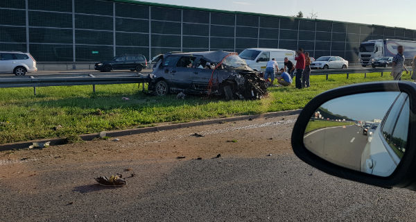 Poranny wypadek na A2, pięć osób rannych - Grodzisk News