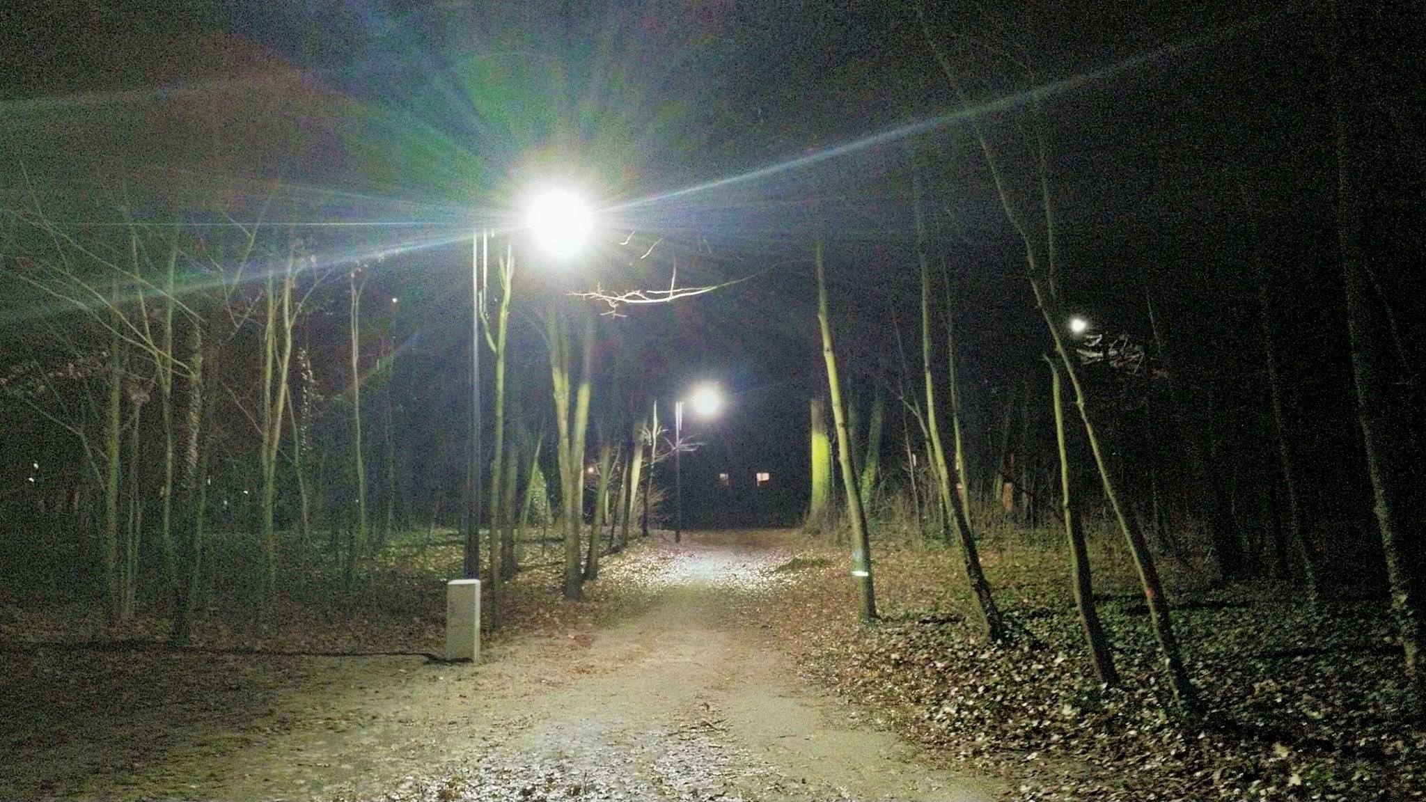 Nowe latarnie w Parku Miejskim już świecą, na kamery jeszcze poczekamy - Grodzisk News