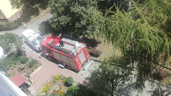 Akcja policji i straży pożarnej na Sienkiewicza - Grodzisk News