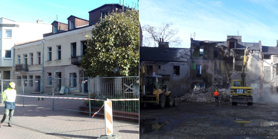 Ruszyła rozbiórka budynku na deptaku - Grodzisk News