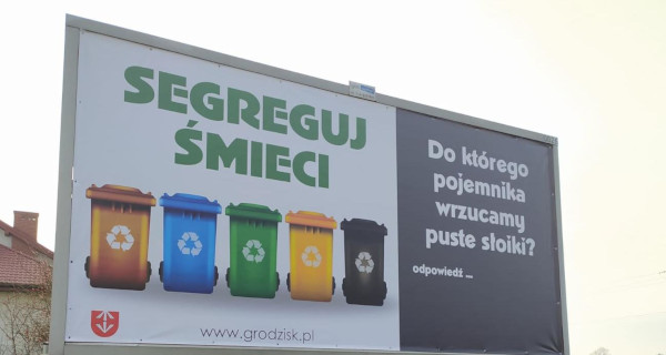 Grodzisk z bilbordów apeluje o segregację śmieci - Grodzisk News