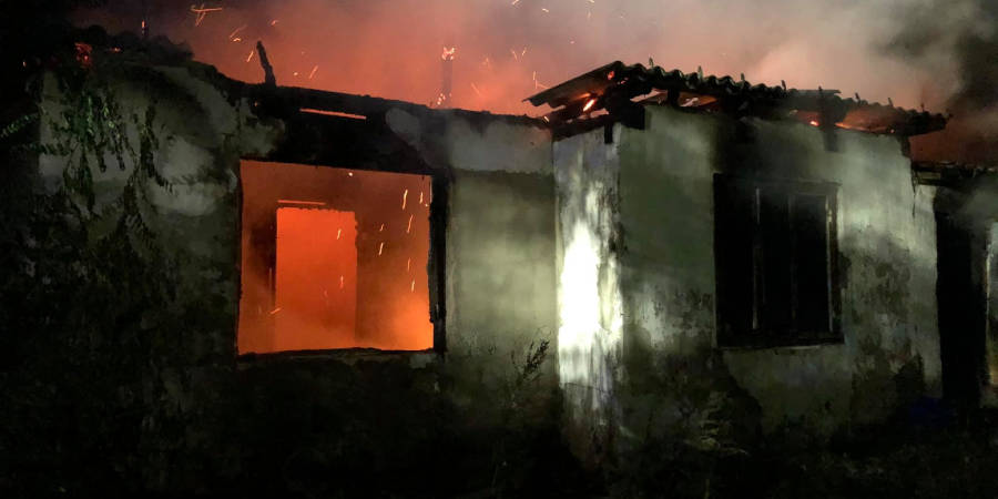Nocny pożar w Bieganowie - Grodzisk News