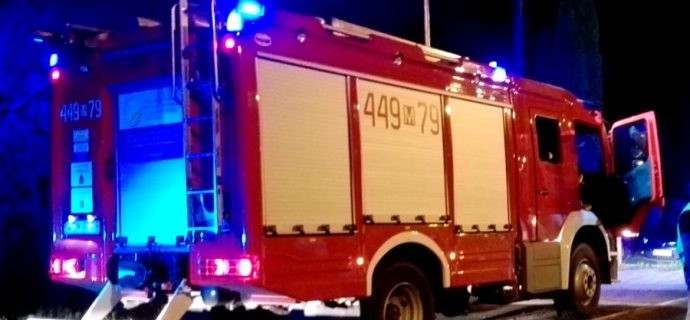 Wieczorny pożar w Kozerkach - Grodzisk News