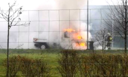 Pożar auta na A2 - Grodzisk News