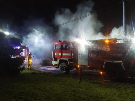 Pożar w Wycinkach Osowskich. Mężczyzna ciężko poparzony [foto] - Grodzisk News