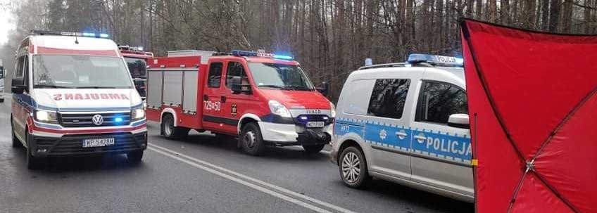 Tragiczny wypadek w powiecie żyrardowskim - foto: Facebook/Ochotnicza Straż Pożarna w Zbiroży