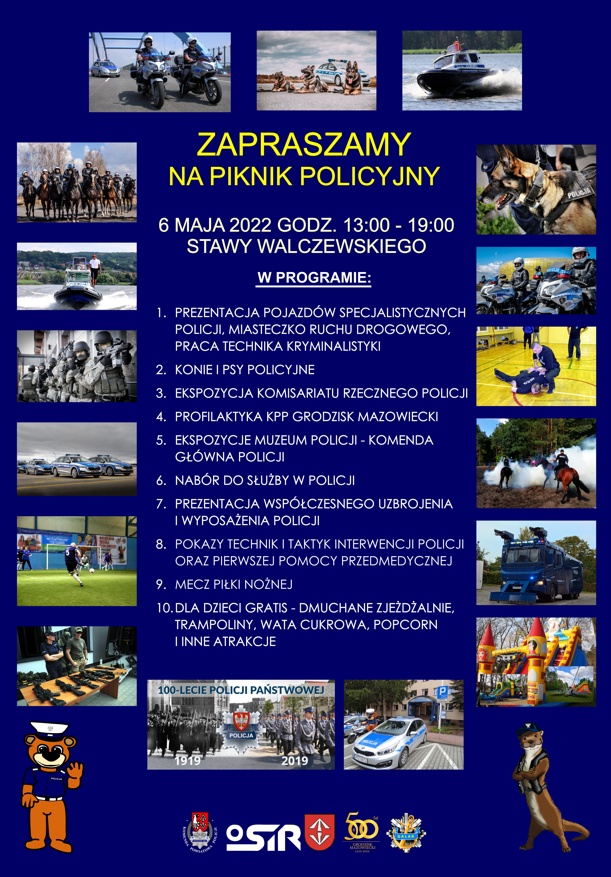 Dziś policyjny piknik na Stawach Walczewskiego - foto: Komenda Powiatowa Policji w Grodzisku Mazowieckim