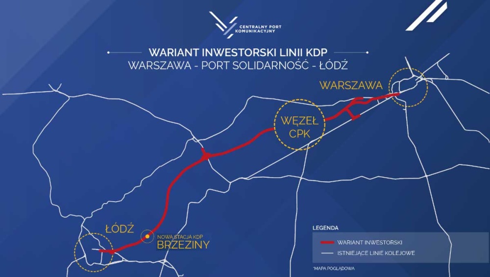 CPK: Jest wariant inwestorski linii kolejowej Warszawa – Łódź - foto: CPK