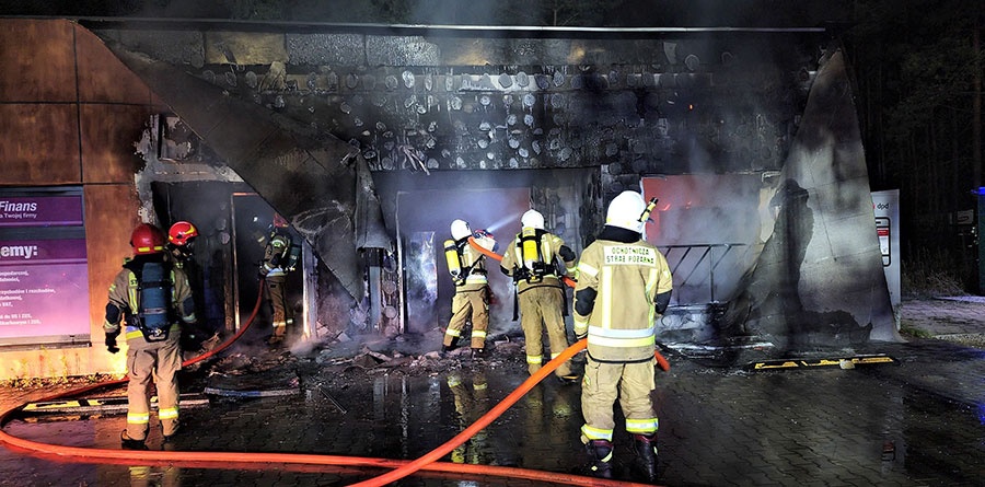 Pożar sklepu w Maryninie - Grodzisk News