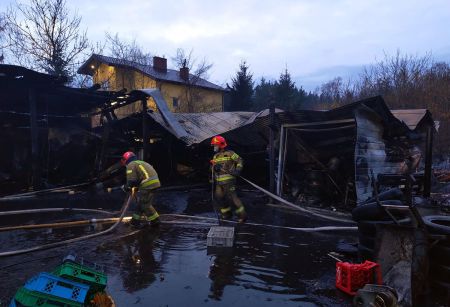 Nocny pożar w Janinowie - Grodzisk News